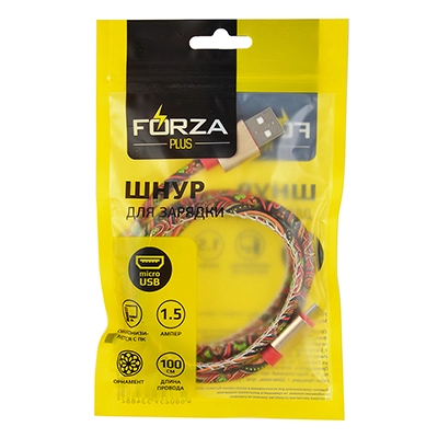 Кабель для зарядки Micro USB Жар Птица 1,5А 1м FORZA