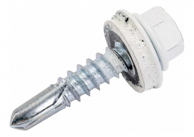 Саморез кровельный окрашенный RAL 9003 5,5х19