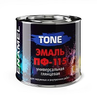 Эмаль ПФ-115 0,8кг белый глянец TONE