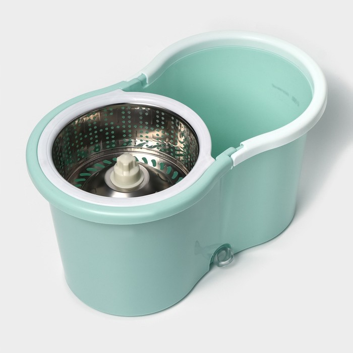 Швабра с отжимом и ведром 14л. запасная насадка