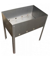 Мангал 350х250х350мм нерж.6 шампуров