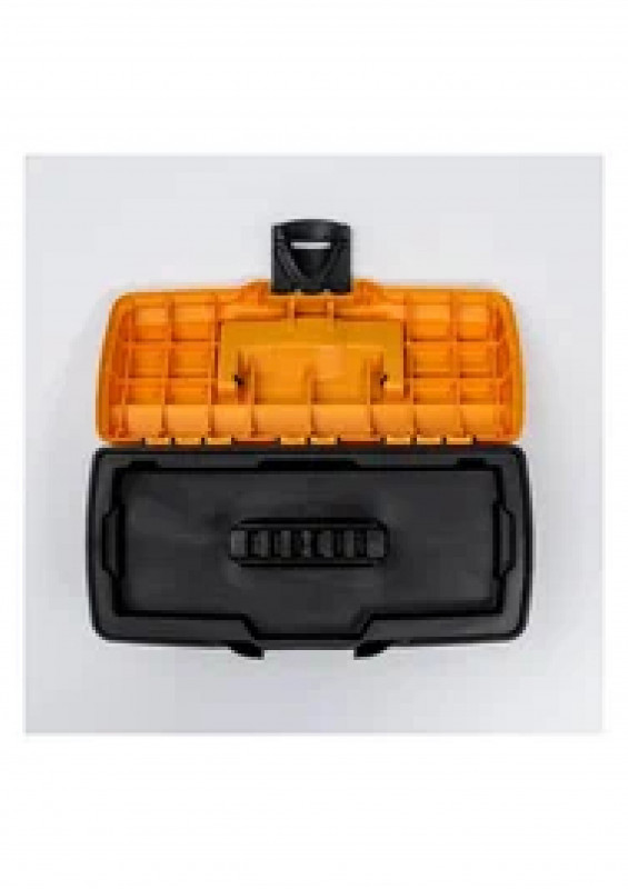 Ящик для инструментов 13" черный с желтым ( с секциями) ТИТАН